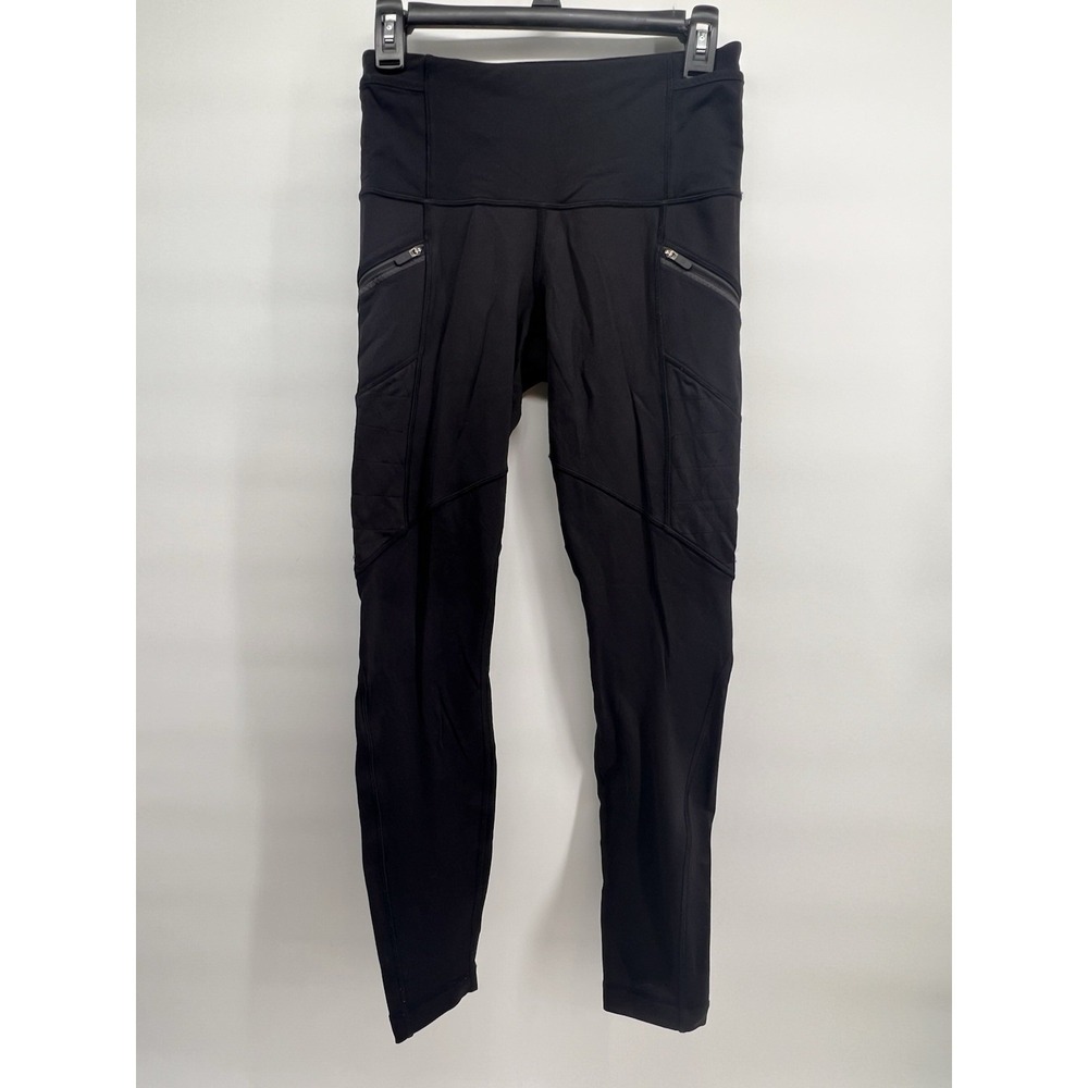 Lululemon Pants Womens 6 Cargo Leggings High Rise Zippered Pockets Athletic Run‎
